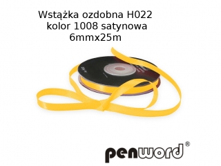 WST��KA OZDOBNA H022 KOL. 1008 SATYNOWA 6mmx25m [opakowanie=5szt]