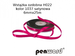 WST��KA OZDOBNA H022 KOL. 1037 SATYNOWA 6mmx25m [opakowanie=5szt]