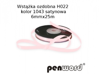 WST��KA OZDOBNA H022 KOL. 1043 SATYNOWA 6mmx25m [opakowanie=5szt]