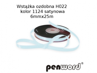WST��KA OZDOBNA H022 KOL. 1124 SATYNOWA 6mmx25m [opakowanie=5szt]