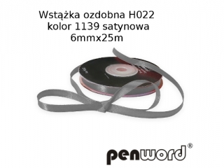 WST��KA OZDOBNA H022 KOL. 1139 SATYNOWA 6mmx25m [opakowanie=5szt]