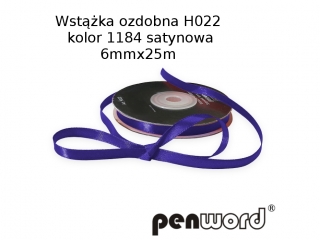 WST��KA OZDOBNA H022 KOL. 1184 SATYNOWA 6mmx25m [opakowanie=5szt]