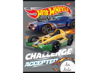 Zeszyt do nauki pisania A4 32 kartki linia dwukolorowa ok�adka laminowana 70 g/m2 HOT WHEELS [opakowanie=15szt]