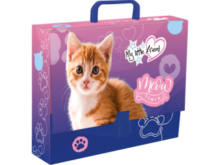 Teczka z r�czk� A4, XL 33 x 24,8 x 9 cm MY LITTLE FRIEND CAT