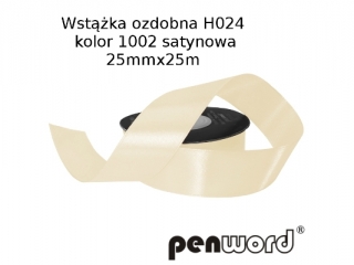 WST��KA OZDOBNA H024 KOL. 1002 SATYNOWA 25mmx25m