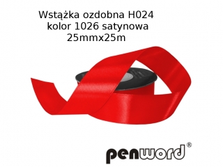 WST��KA OZDOBNA H024 KOL. 1026 SATYNOWA 25mmx25m