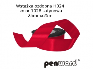 WST��KA OZDOBNA H024 KOL. 1028 SATYNOWA 25mmx25m [opakowanie=5szt]