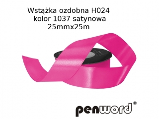 WST��KA OZDOBNA H024 KOL. 1037 SATYNOWA 25mmx25m