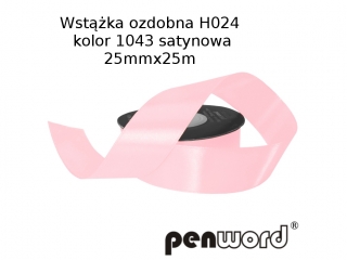 WST��KA OZDOBNA H024 KOL. 1043 SATYNOWA 25mmx25m