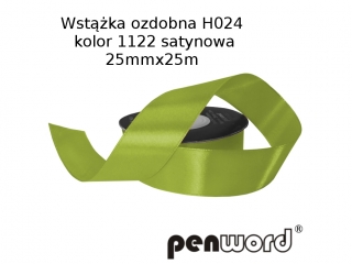 WST��KA OZDOBNA H024 KOL. 1122 SATYNOWA 25mmx25m [opakowanie=5szt]