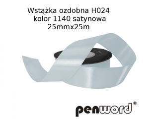 WST��KA OZDOBNA H024 KOL. 1140 SATYNOWA 25mmx25m [opakowanie=5szt]