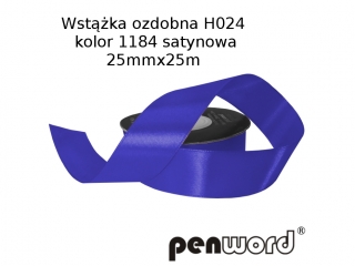 WST��KA OZDOBNA H024 KOL. 1184 SATYNOWA 25mmx25m [opakowanie=5szt]