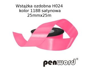 WST��KA OZDOBNA H024 KOL. 1188 SATYNOWA 25mmx25m [opakowanie=5szt]