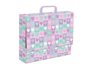 Teczka z r�czk� A4, XL 33 x 24,8 x 9 cm CANDY HEARTS