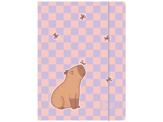 Teczka z gumk� A4 300 g/m2 CHILL CAPYBARA [opakowanie=10szt]