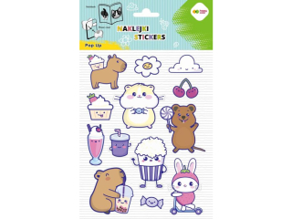 Naklejki 3D POP UP - Yummy Yum, Kapibara 146X240 mm, Happy Color | DOST�PNE NA POCZ�TKU LISTOPADA [opakowanie=5szt]