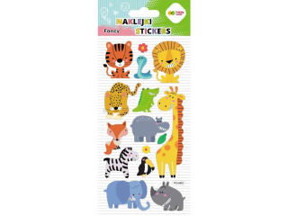 Naklejki 3D FANCY - Wild Animals, 90x210 mm, Happy Color | DOST�PNE NA POCZ�TKU LISTOPADA [opakowanie=5szt]