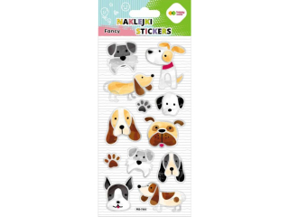 Naklejki 3D FANCY - Doodle Dogs, 90x210 mm, Happy Color | DOST�PNE NA POCZ�TKU LISTOPADA [opakowanie=5szt]