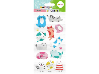 Naklejki 3D FANCY - Lazy Cats, 90x210 mm, Happy Color | DOST�PNE NA POCZ�TKU LISTOPADA [opakowanie=5szt]