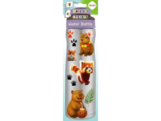 Naklejki WATER BOTTLE - Happy Kapi, Kapibara, 83x286 mm, Happy Color | DOST�PNE NA POCZ�TKU LISTOPADA [opakowanie=5szt]