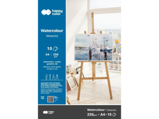 Blok akwarelowy, ART, A4, 10 ark, 250g, Happy Color [opakowanie=5szt]