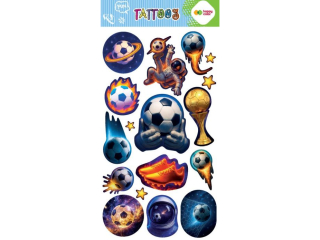 Tatua�e zmywalne COSMO BALL, rozm. 100x200 mm, Happy Color [opakowanie=5szt]