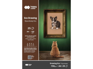 Blok rysunkowy ECO, ART, A4, 25 ark, 150g, Happy Color |  DOST�PNY OD KWIETNIA 2026 [opakowanie=5szt]