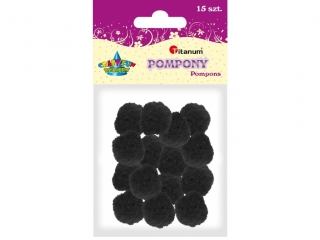 POMPONY 1, 8CM A`15 CZARNY