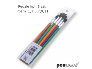 PĘDZLE kpl. 6 szt. rozm. 1,3,5,7,9,11 (SZPSH)