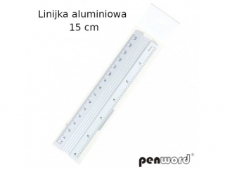 LINIJKA ALUMINIOWA 15cm (opakowanie=24szt)