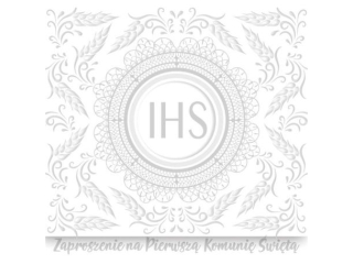 Zaproszenie POL-MAK 10szt. Komunia kwadrat ZKW 120x120 z kopert� ZKW_KOM_57194