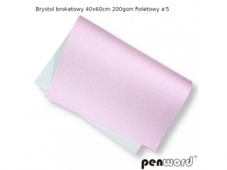 BRYSTOL BROKAT 40x60cm 200gsm FIOLETOWY a5