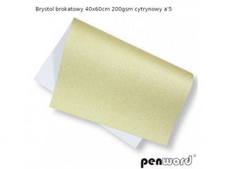 BRYSTOL BROKAT 40x60cm 200gsm CYTRYNOWY a5