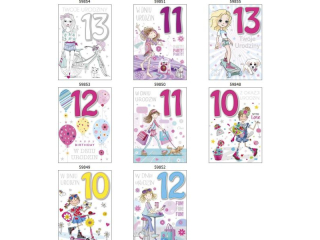 Laurka z cyframi na g�bkach exclusive B6GE 117x167 z kopert� POL-MAK Urodziny cyfra 10-13 mix B6GE_URML_709 [opakowanie=10szt]