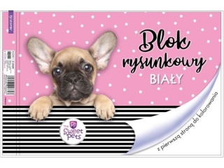 Blok rysunkowy A4 20k. BENIAMIN The Sweet Pets - pies, z pie