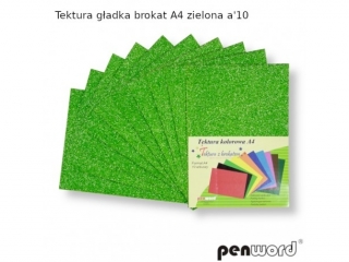 TEKTURA GŁADKA BROKAT A4 ZIELONA a10