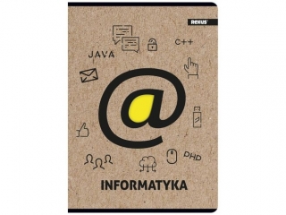 Zeszyt tematyczny A5 58k. BENIAMIN Premium kraft liner, INFORMATYKA kratka