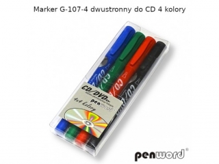 MARKER G-107-4 DWUSTRONNY DO CD 4 KOLORY (opakowanie=12szt)