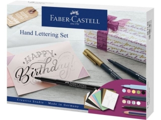 ZESTAW DO HANDLETTERINGU 12 SZT. ( PITT ARTIST PEN + PISAKI METALLIC + OWEK ) FABER-CASTELL