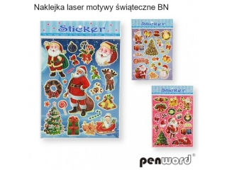 NAKLEJKA LASER MOTYWY �WI�TECZNE BN [opakowanie=30szt] prx