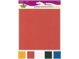 Papier dekoracyjny tłoczony struktura kwiaty 20x20cm 120g 5 kolorów 10szt.