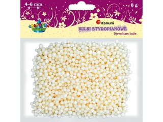 Styropianowe kulki 8g mix rozmiarów O4-6mm łososiowe