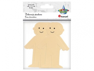 DEKORACJA PIANKOWA LUDKI DZIECI WYS. 14 CM, SZER. 9 CM, JEDNOKOL.CIELISTE_WORECZEK LUZEM