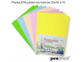 PIANKA EVA PASTEL MIX KOLOR�W 20X30 a10