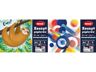 ZESZYT PAPIERW KOLOROWYCH SAMOPRZYLEPNYCH A4/8k.