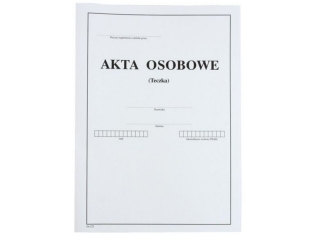 TECZKA NA AKTA OSOBOWE A4 / BIA�A