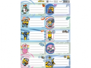 NAKLEJKI NA ZESZYTY pasek / MINIONKI