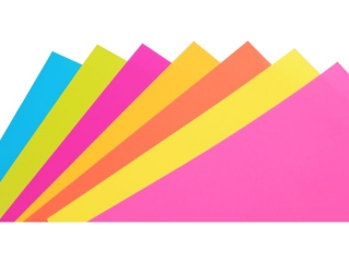 ZESZYT PAPIERÓW KOLOROWYCH KREDOWANYCH FLUO A5/8k.