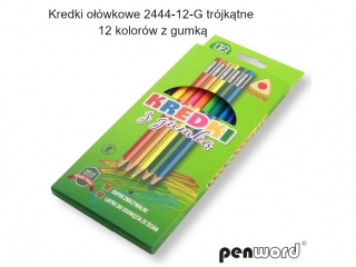 KREDKI OWKOWE 2444-12-G TRJKTNE 12 KOL.Z GUMK (SZPSH)