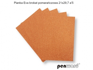 PIANKA EVA BROKAT POMARA�CZOWA 21X29,7 a5 Y206
